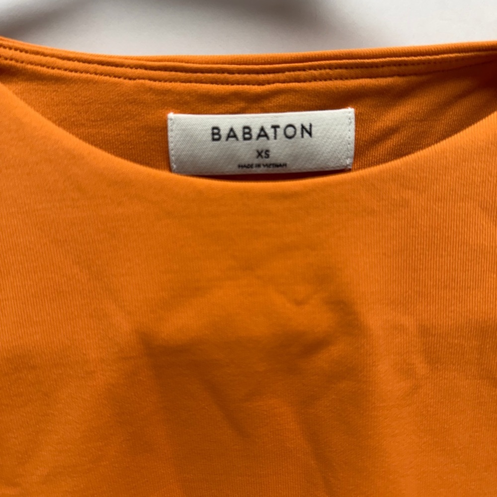 Babaton Aritzia Contour Crop Muscle Tank Top Size XS | Orange - Picture 3 of 5